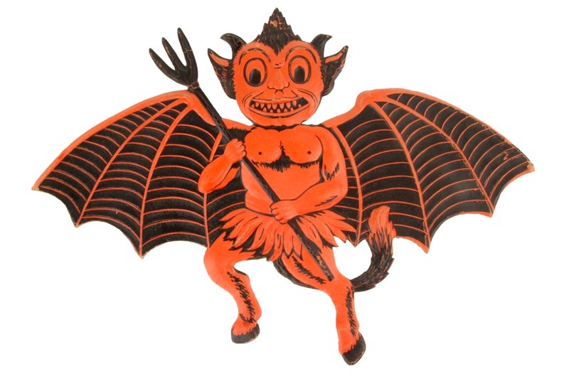 Large Devil Bat Diecut, Germany, 1935, 15.25” H x 20.25” W, $3000-3500. Image and caption courtesy of Mark B. Ledenbach.